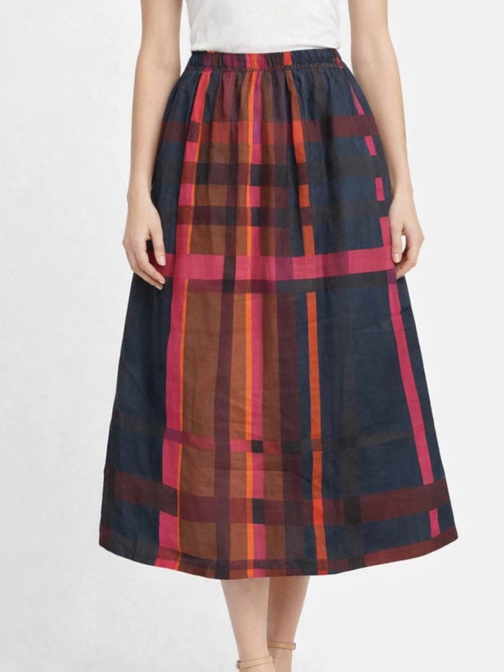 Anthropologie FarmRio Multicolor Plaid